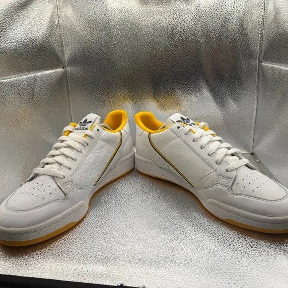 Size 11 Adidas Continental 80 Low White Mens Lace-Up Athletic Shoes G28995